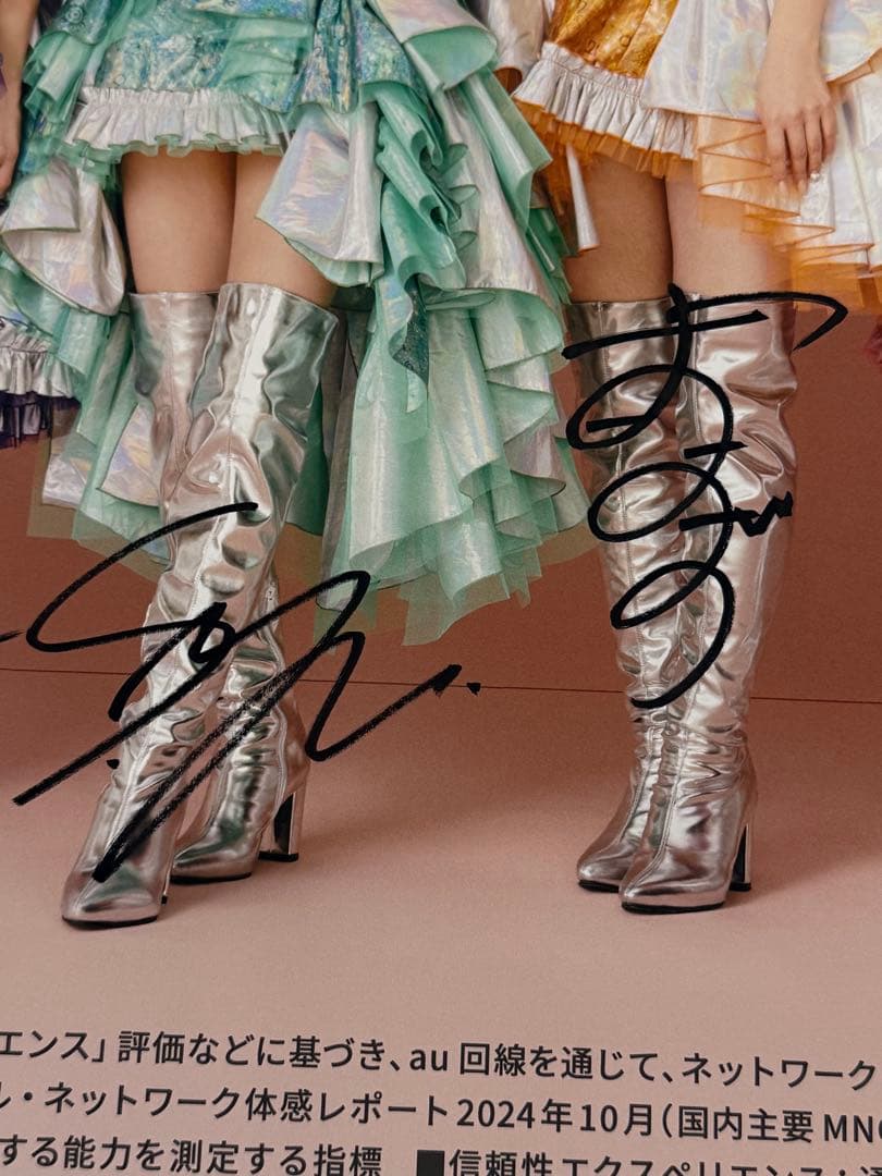 FRUITS ZIPPER 直筆全員サイン入りポスター × au