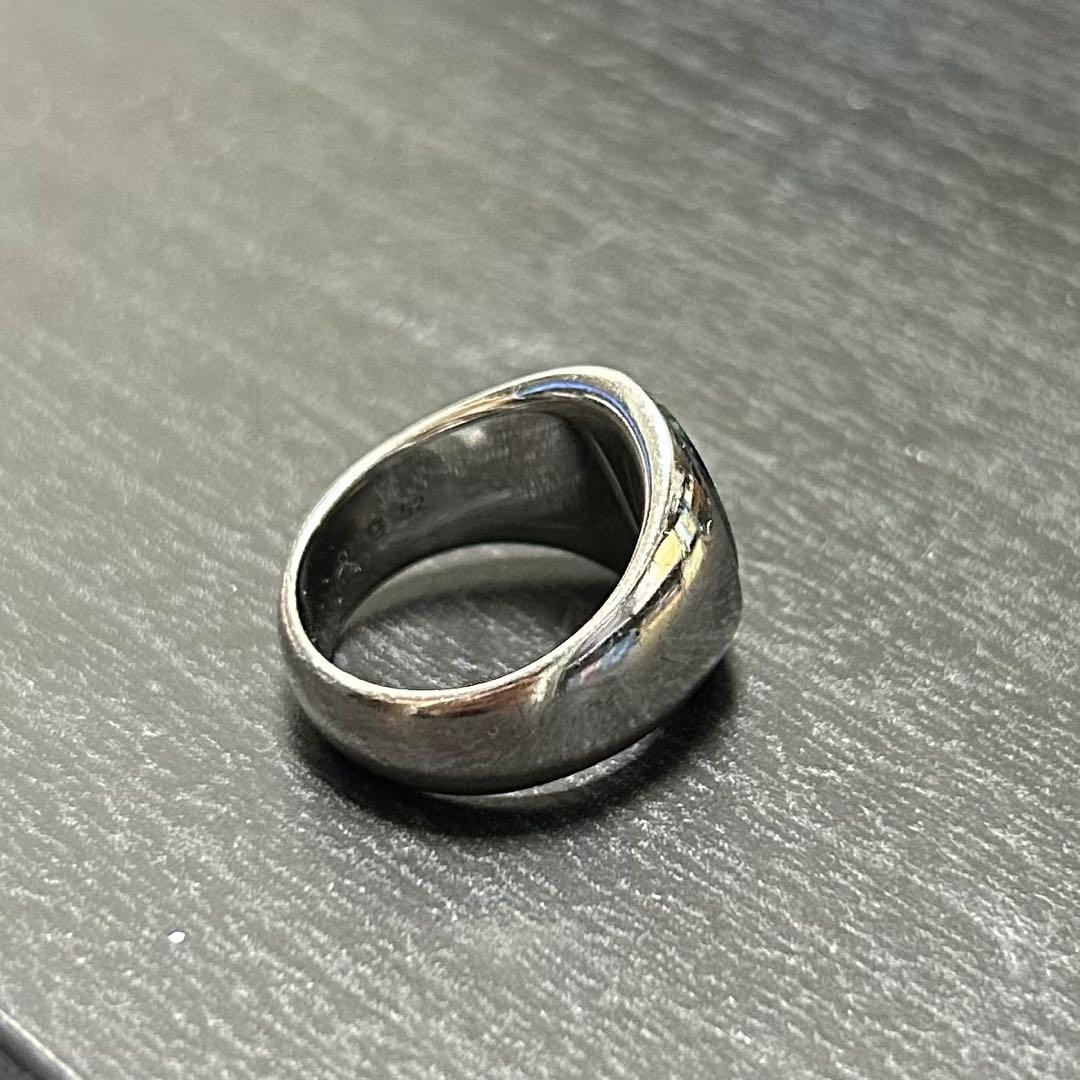 【最安値】TOM WOOD オーバル グリーンマーブルリング　サイズ52