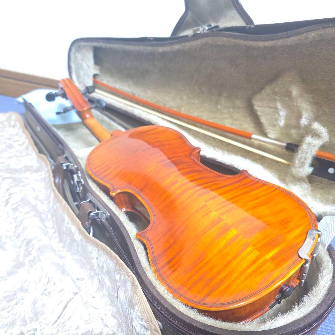 【418】極虎艶杢　鈴木バイオリン No.300● 1/8 2001年製