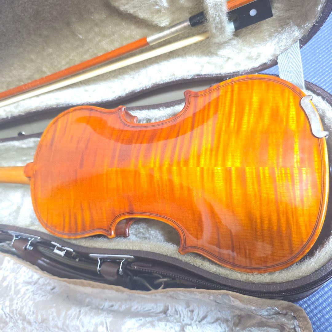 【418】極虎艶杢　鈴木バイオリン No.300● 1/8 2001年製