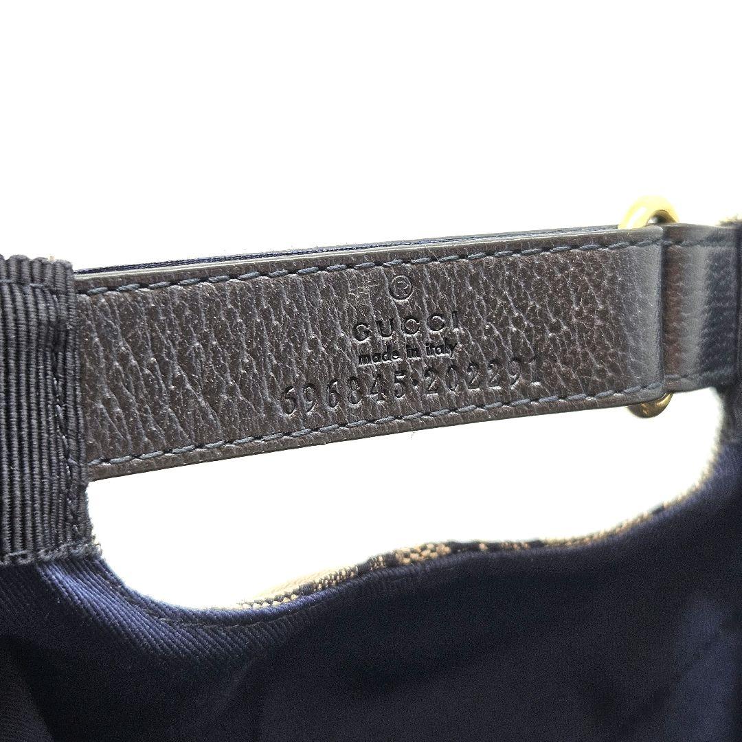 グッチ GG キャンバス ベースボール キャップ 帽子 紺 ネイビー ベージュ