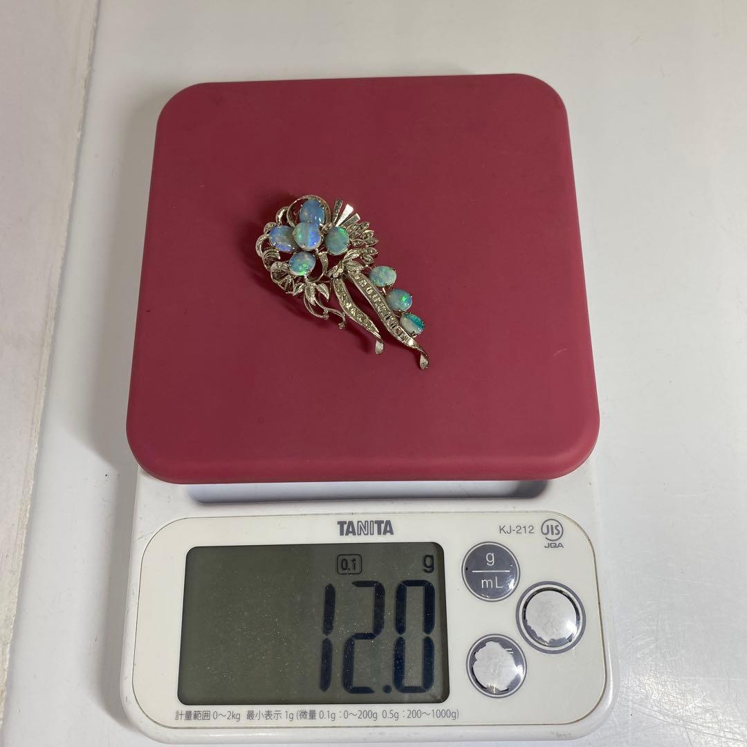 18K刻印　オパールブローチ　12.0g東Y7-0225ア㉜