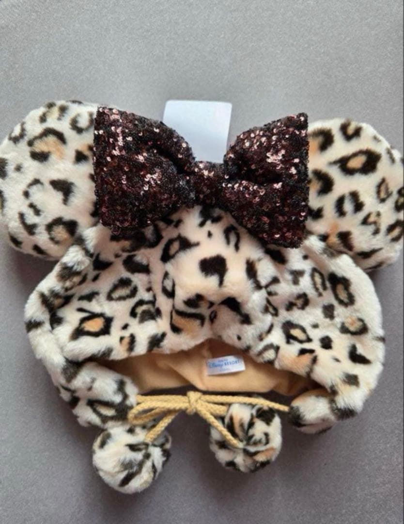ディズニー　ファンキャップ　ヒョウ柄　豹柄　ピンク　セット　レオパード　ミニー