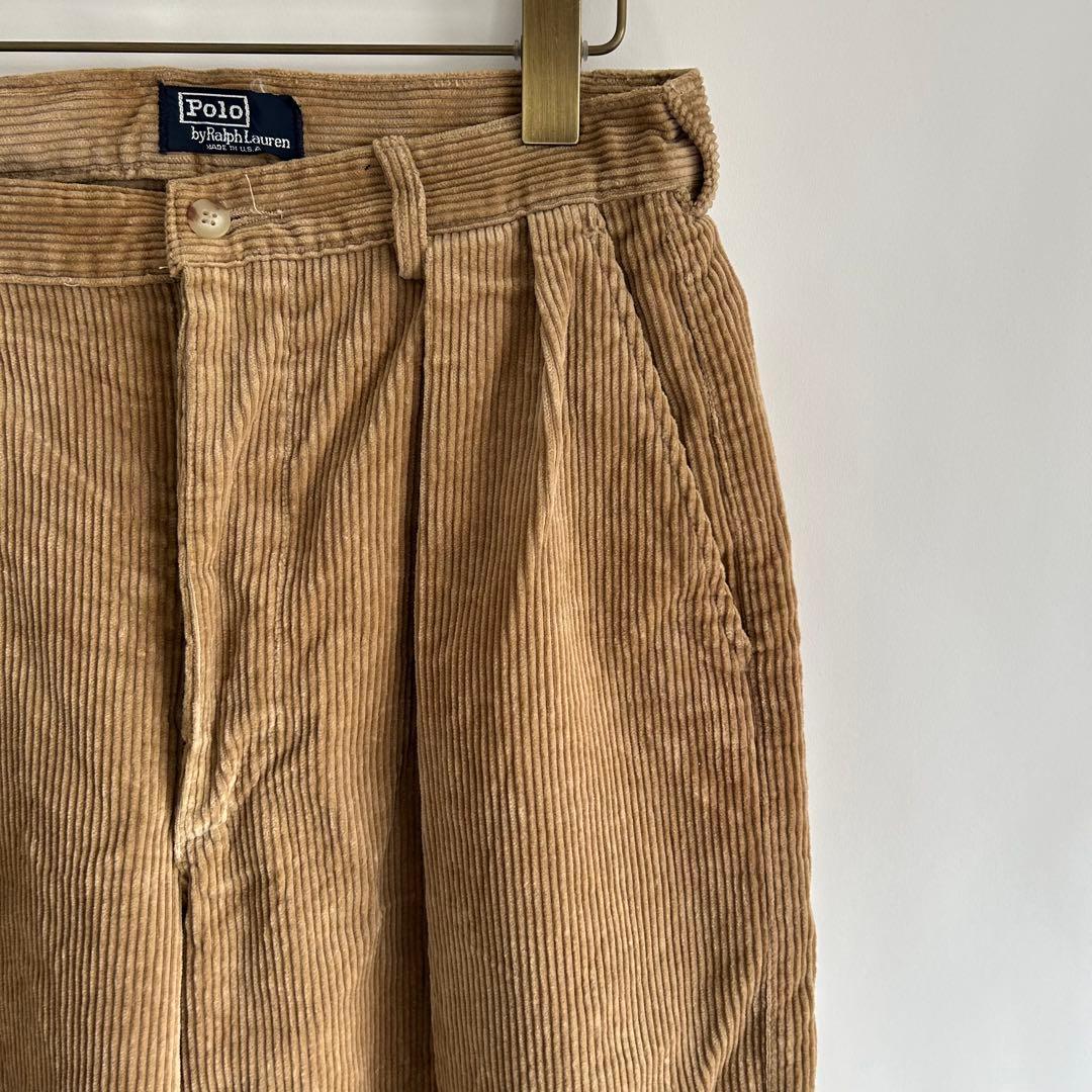 90s アメリカ製 ラルフローレン コーデュロイ 太畝 パンツanytee