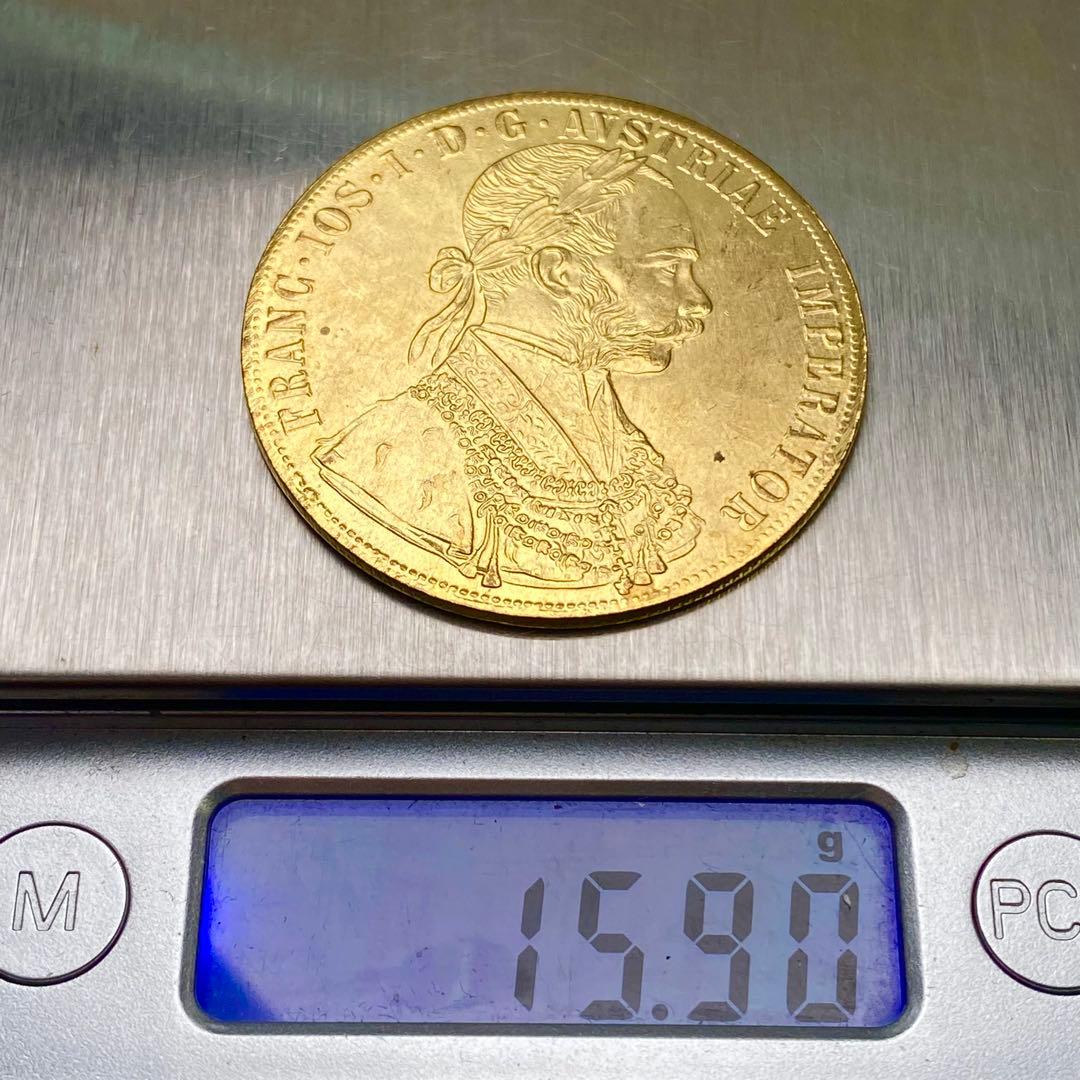 海外古銭　オーストリア　ダカット　双頭の鷲　　1894年