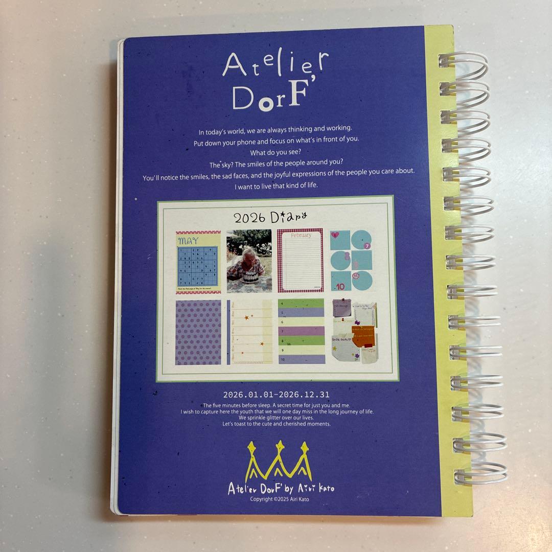 AtelierDorF 2026スケジュール帳　アトリエドルフ　手帳