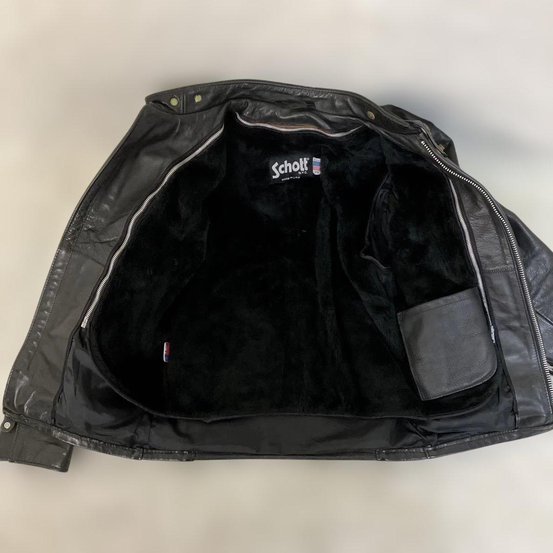 【良品】Schott 641 36 シングルライダース　レザー　ライナー