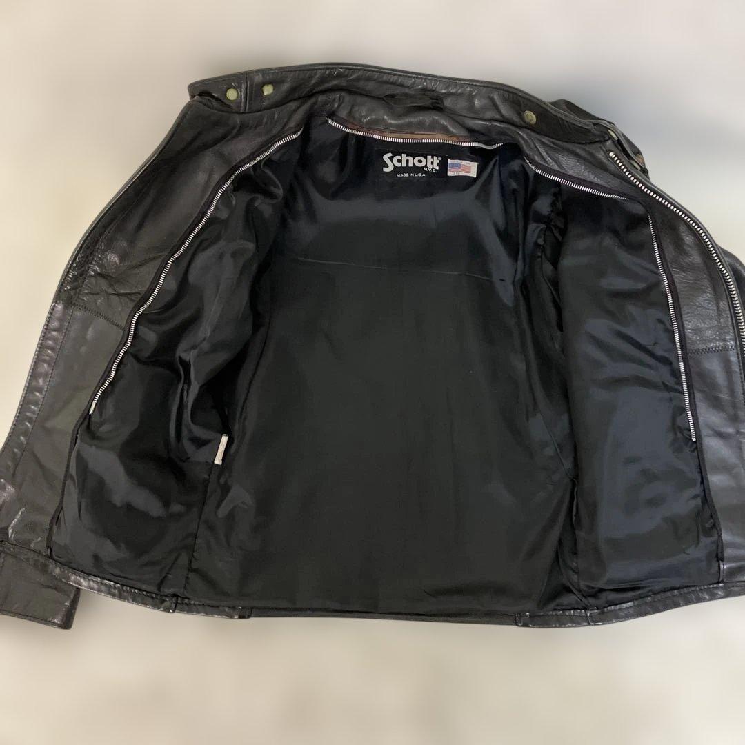 【良品】Schott 641 36 シングルライダース　レザー　ライナー
