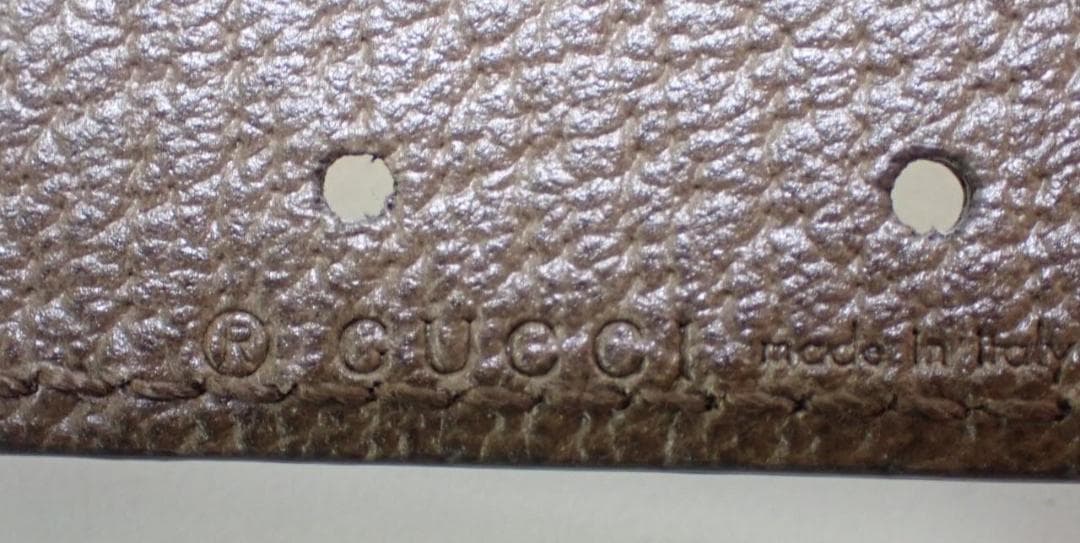 Gucciグッチ GGスプリーム　中・大型犬用首輪　キャンバス×革 ブラウン