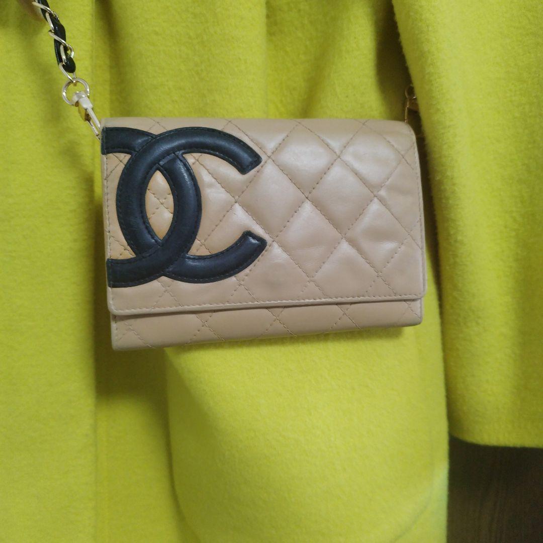 シャネル　カンボンライン　斜め掛け中財布