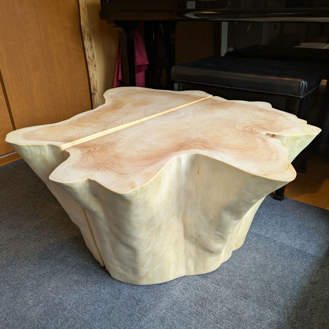 hiro①　天然檜　特大　テーブル　高さ約42㎝