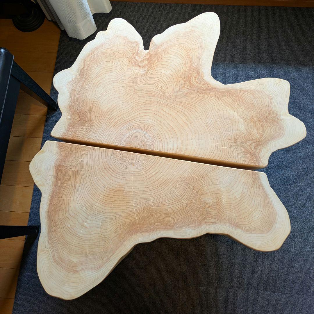 hiro①　天然檜　特大　テーブル　高さ約42㎝