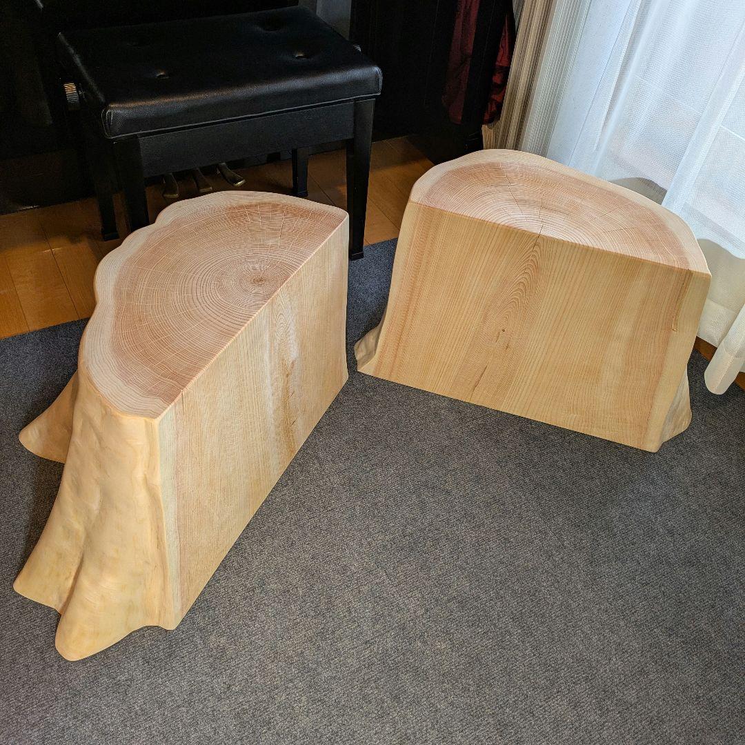 hiro①　天然檜　特大　テーブル　高さ約42㎝