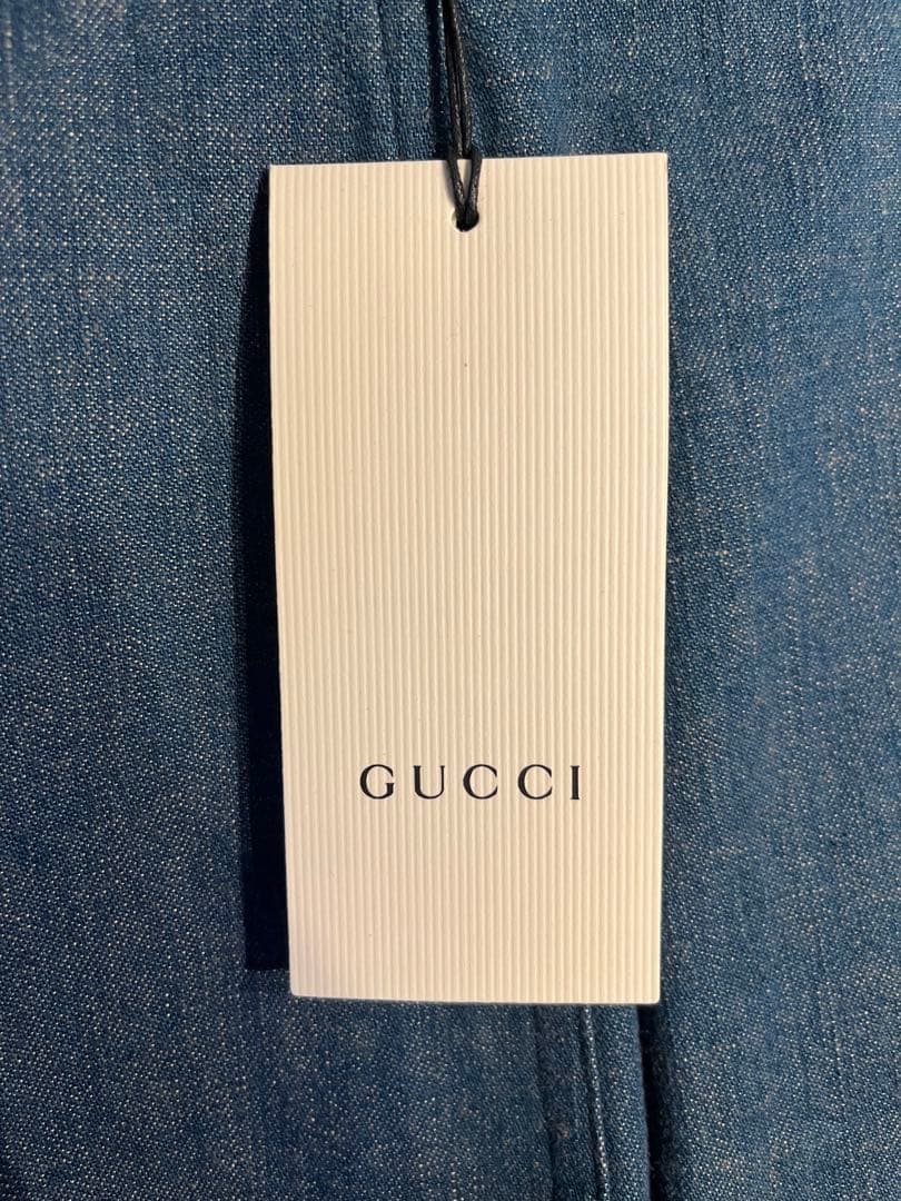 予約済【美品】GUCCI デニムスカート タグ・ハンガー・予備ボタン付サイズ38