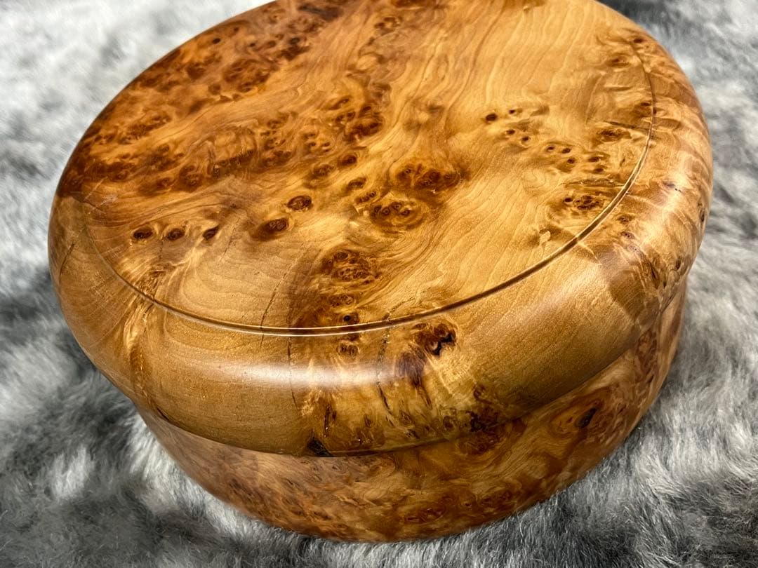 木工芸　北海道旭川　笹原竹一氏 作　茶櫃