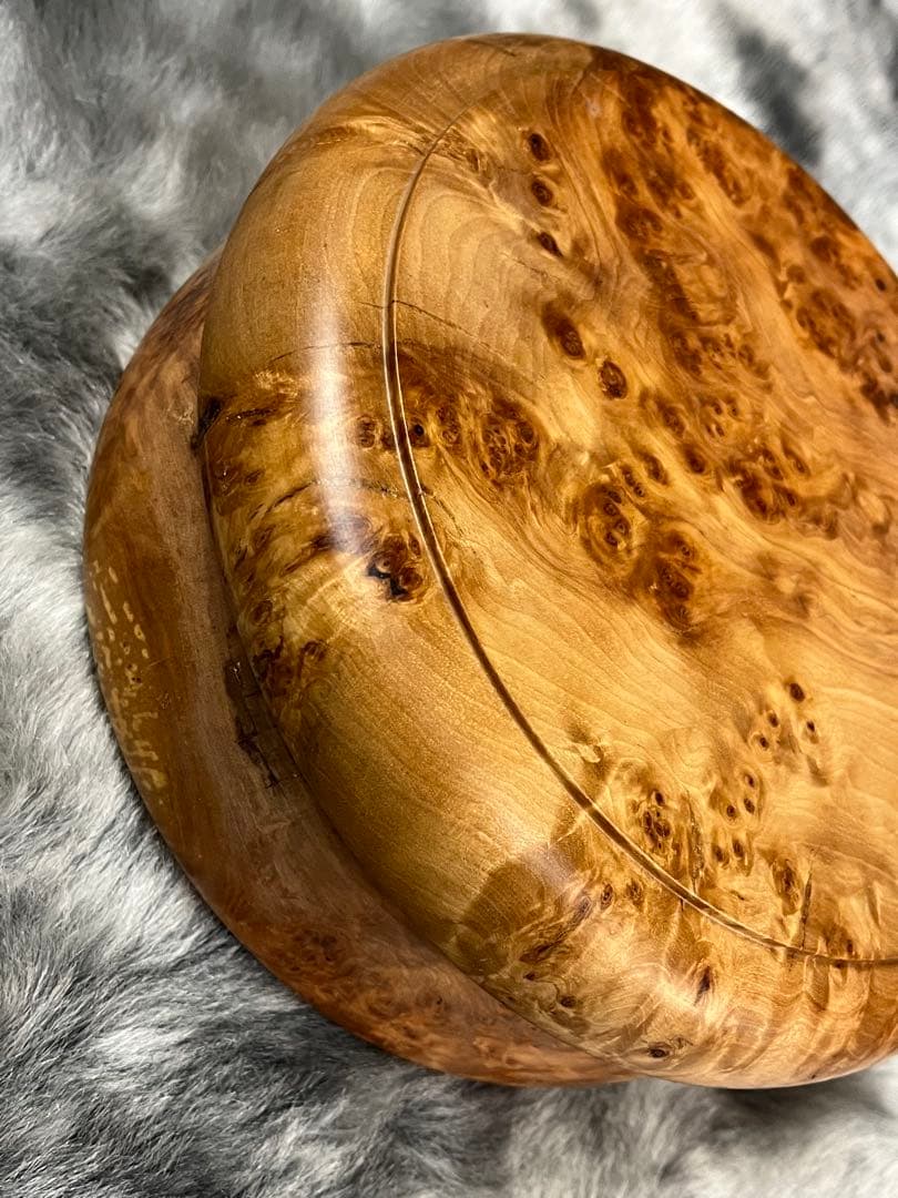 木工芸　北海道旭川　笹原竹一氏 作　茶櫃