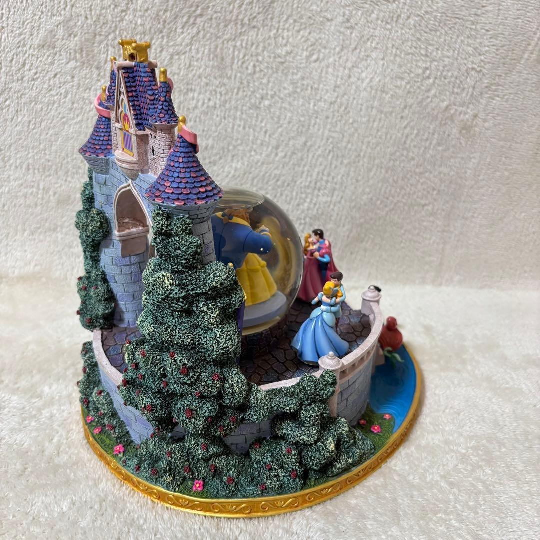 【ほぼ新品】ディズニー スノードーム オルゴール 美女と野獣 プリンセス