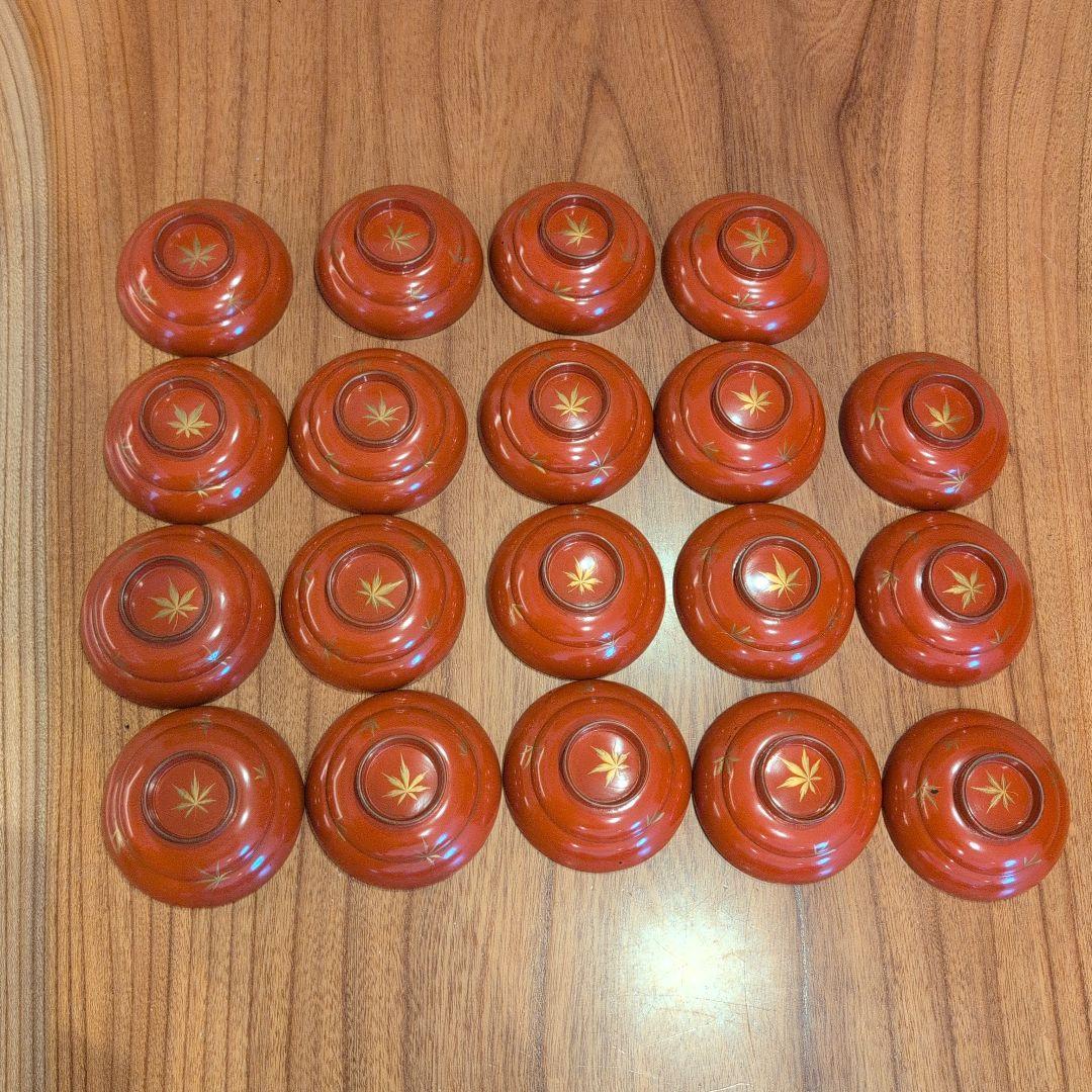 洗朱蒔絵　吸物椀　19客