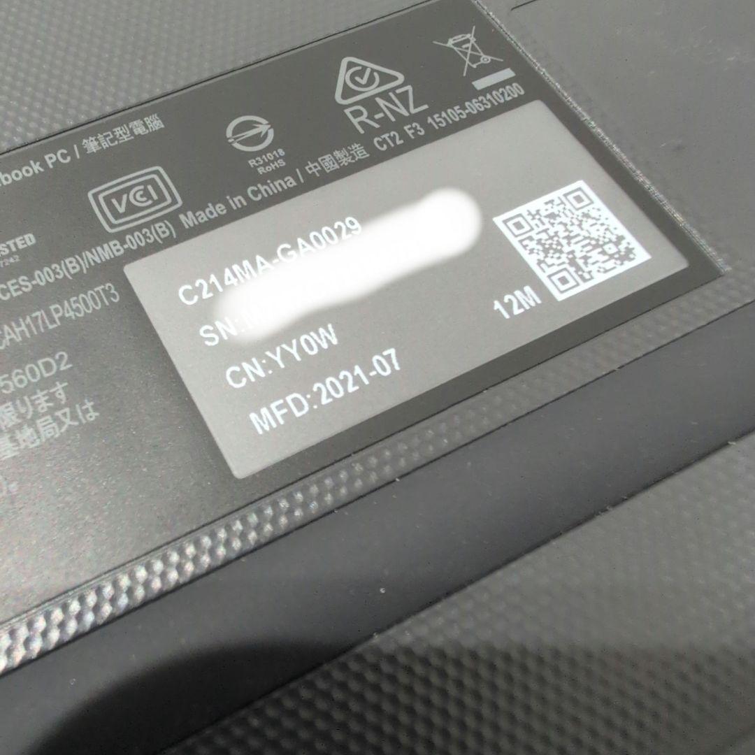 Chromebook　C214MA 登録のみほぼ未使用品 M