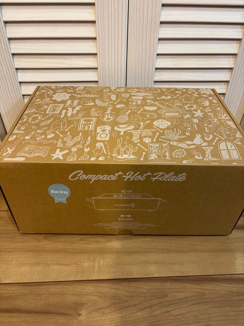 新品・未使用BRUNO コンパクトホットプレート ブルーグレー