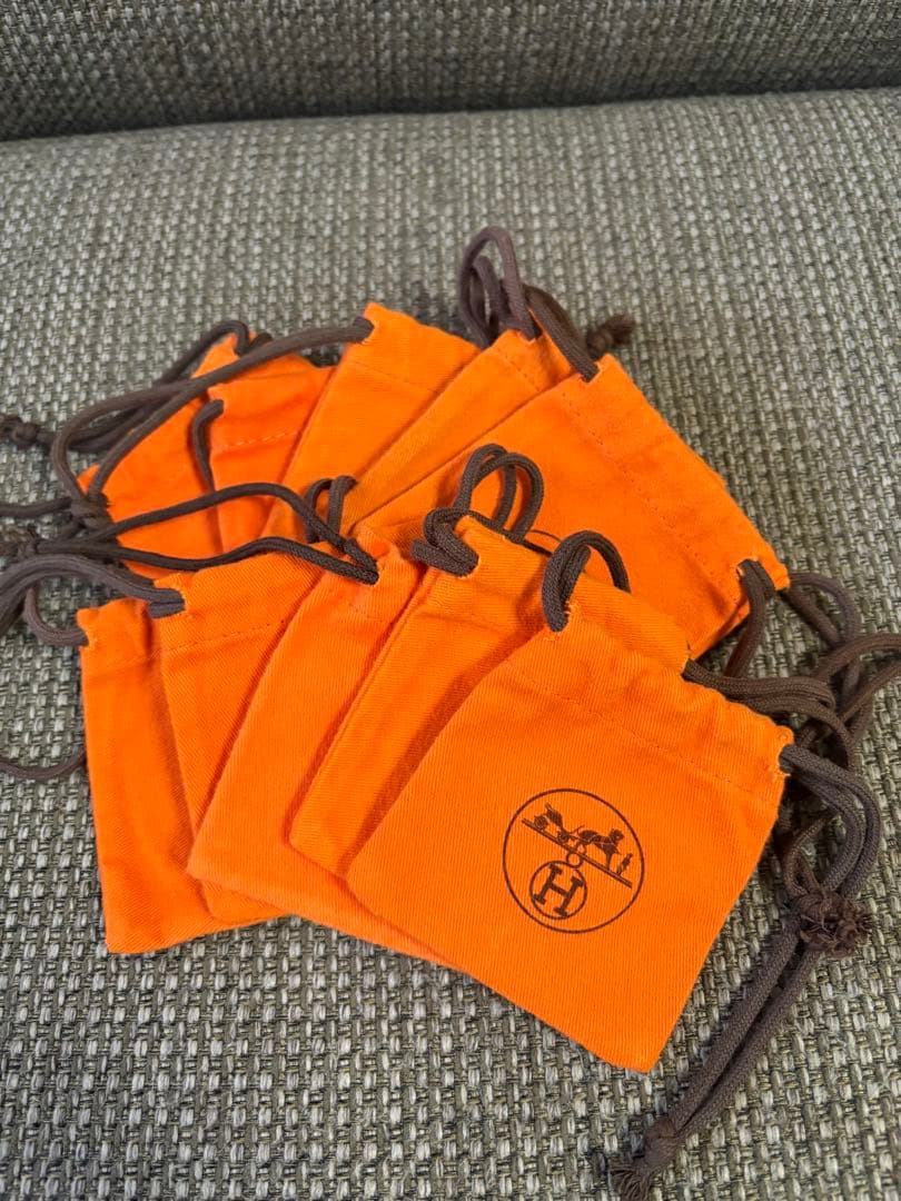 エルメス巾着保存袋アクセサリー入れ（8.5x9cm）10枚セット