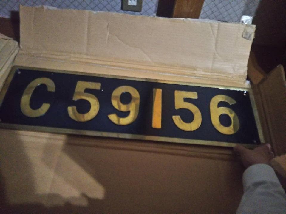 実寸鉄道プレートC59156　砲金