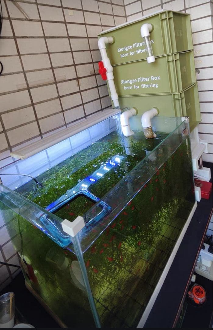 水中ポンプお任せ濾過材付きフルセット 水槽池用濾過器フィルター到着すぐ使える状態