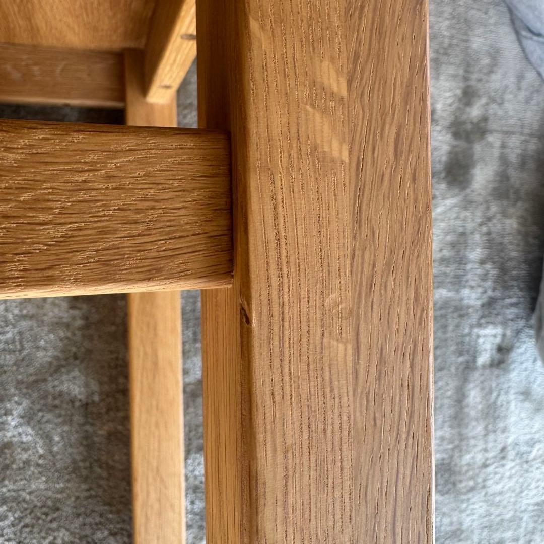 無印良品　木製サイドテーブルベンチ•板座•オーク材