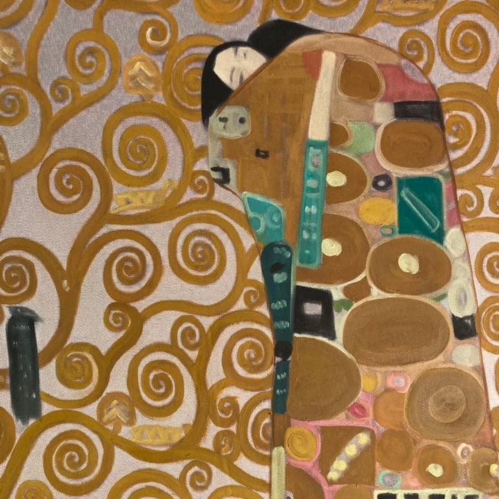 ★アウトレット★ 手書き油絵 クリムト生命の木 絵画 インテリア