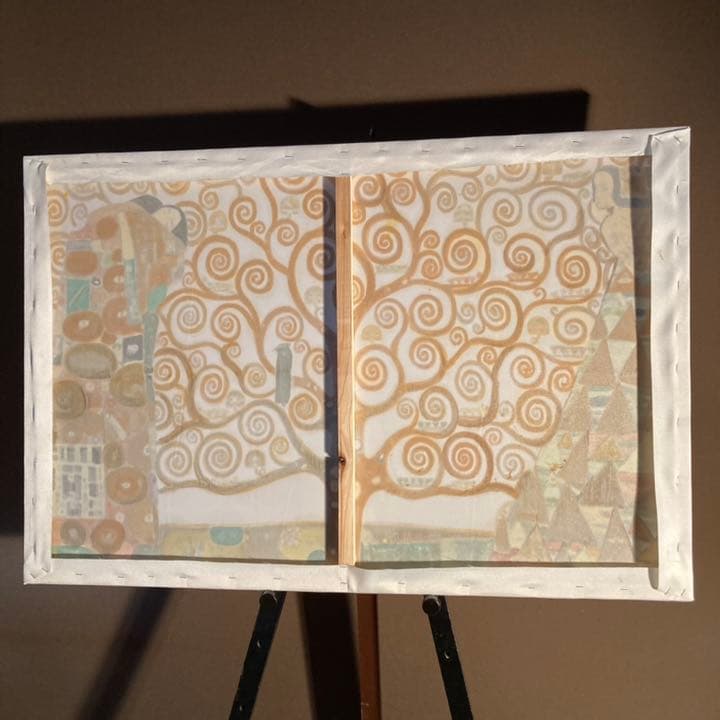 ★アウトレット★ 手書き油絵 クリムト生命の木 絵画 インテリア