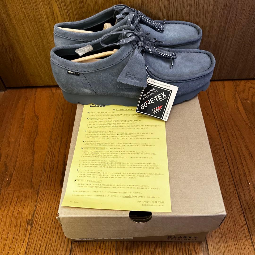 【新品未使用】定価 34,100 クラークス ワラビー ゴアテックス グレー