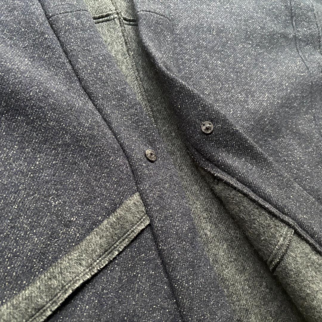 MITTAN 端切半纏 紺杢 サイズ2 ウール 尾州産