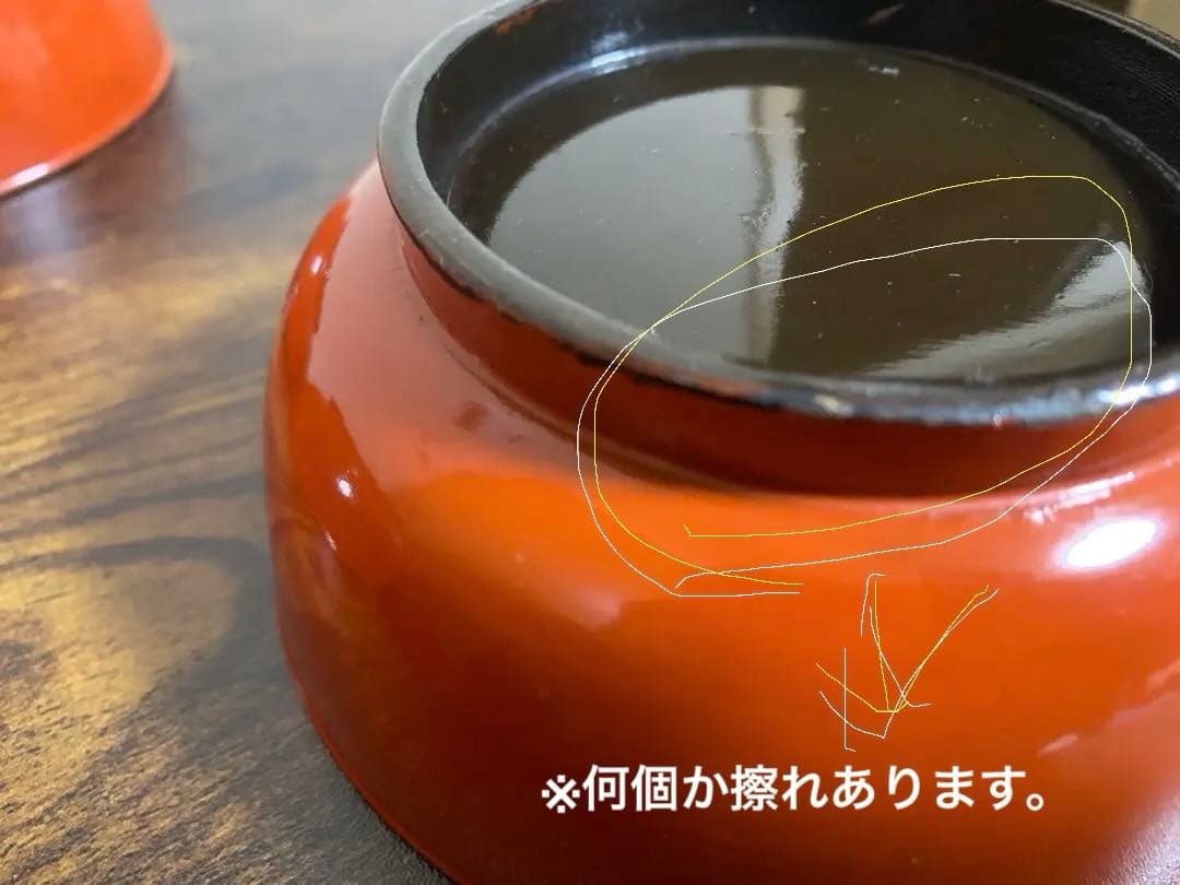 金彩蒔絵　木製漆塗吸物椀　10客　大きめ　時代物