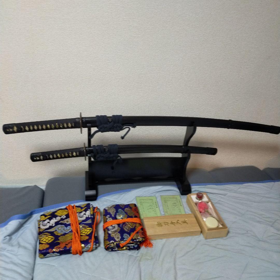 居合刀　模造刀　日本刀　織田信長　鉄鍔　鮫皮　刀袋　刀台　証明書　手入道具　刀剣