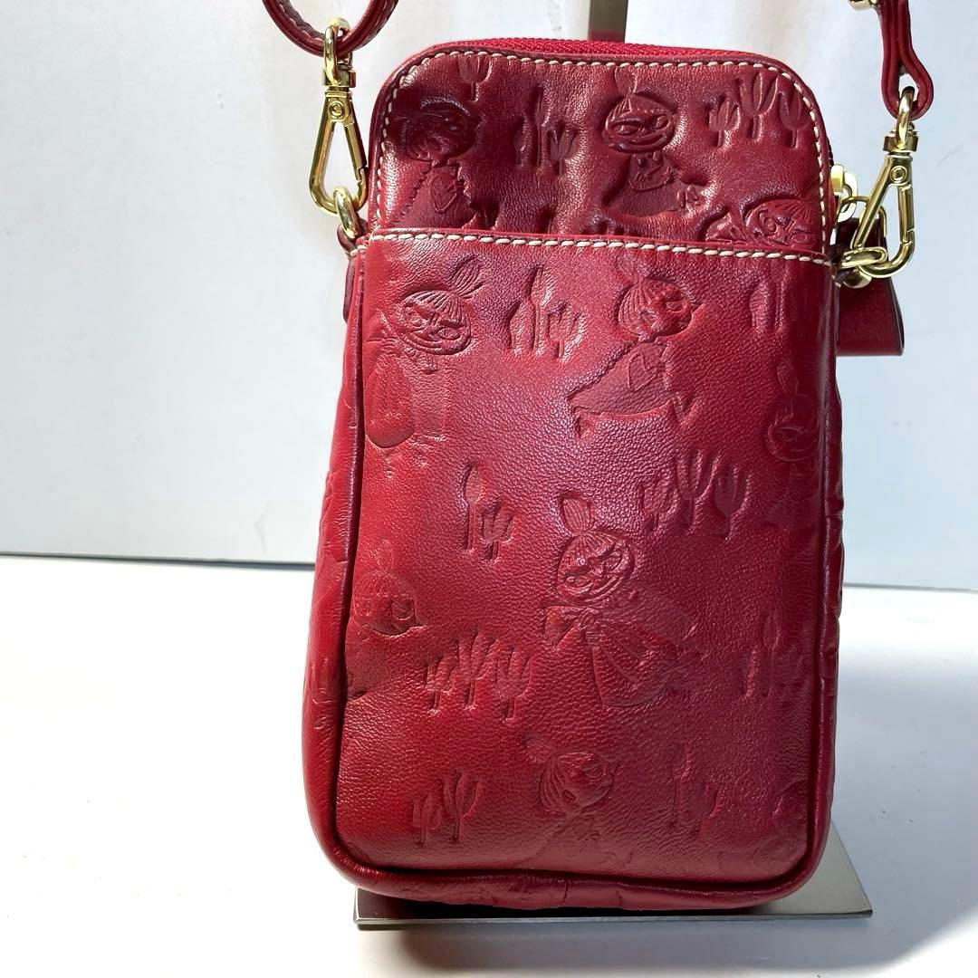 [未使用級] リトルミィ ラム革 スマホポシェット スマホショルダーバッグ