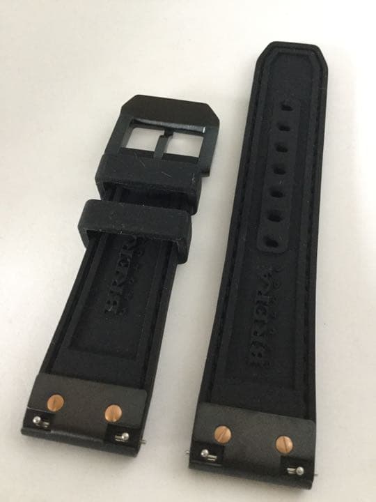 BRERA 純正ラバーベルト22㎜ 黒