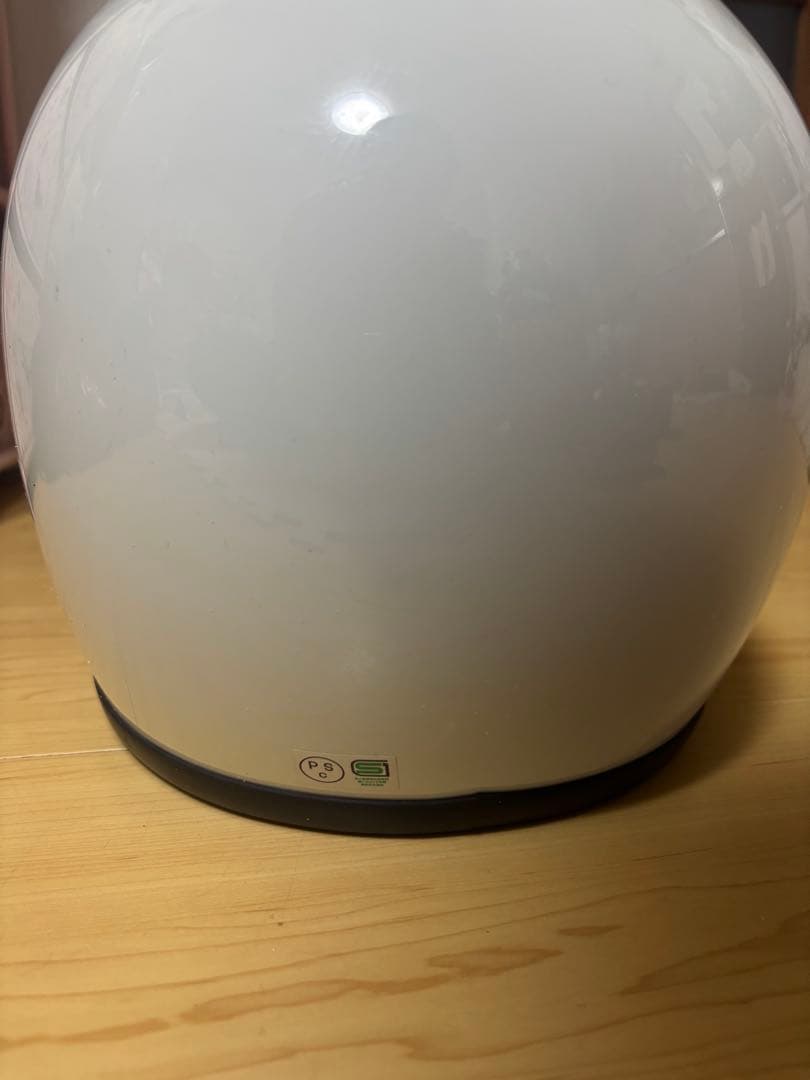 族ヘル風　ホワイト フルフェイスヘルメット ミラーシールド付き