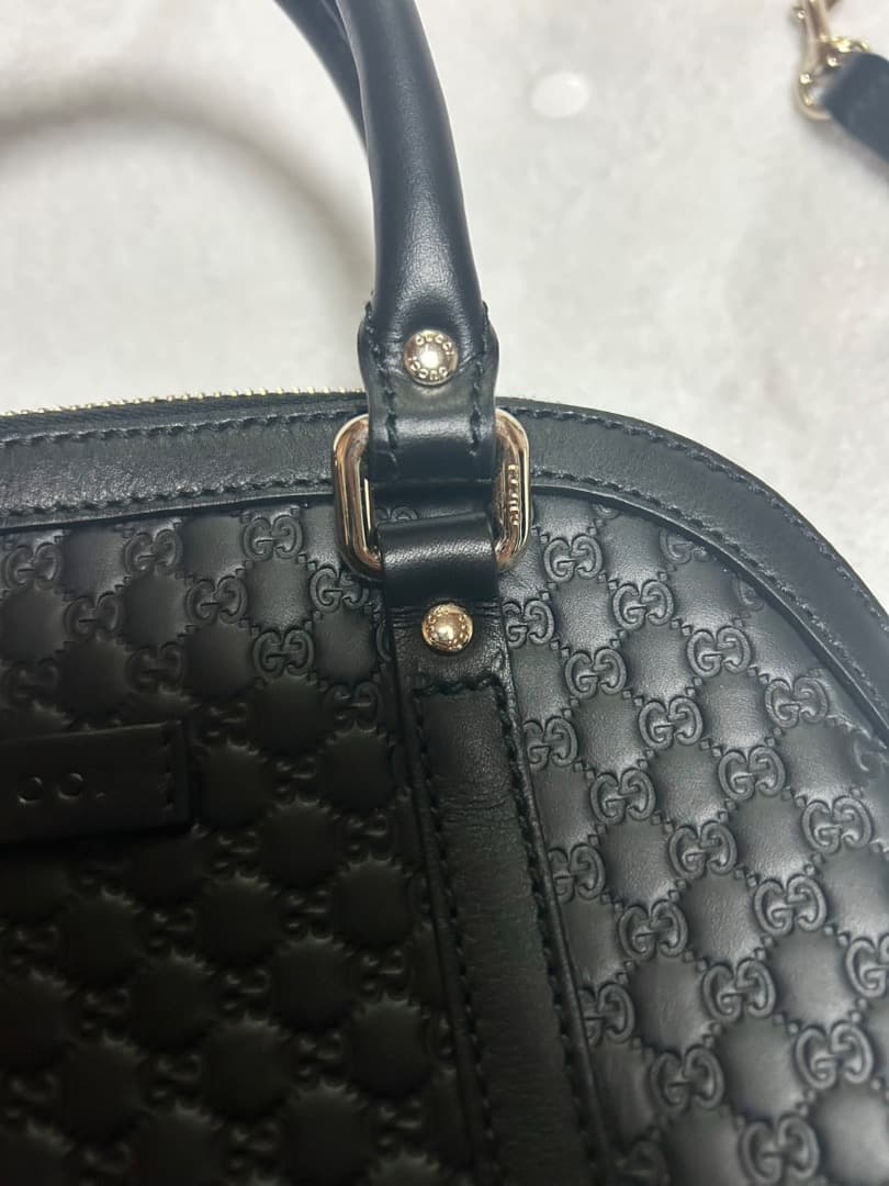 GUCCI グッチ マイクログッチシマレザー 2wayバッグショルダー付き