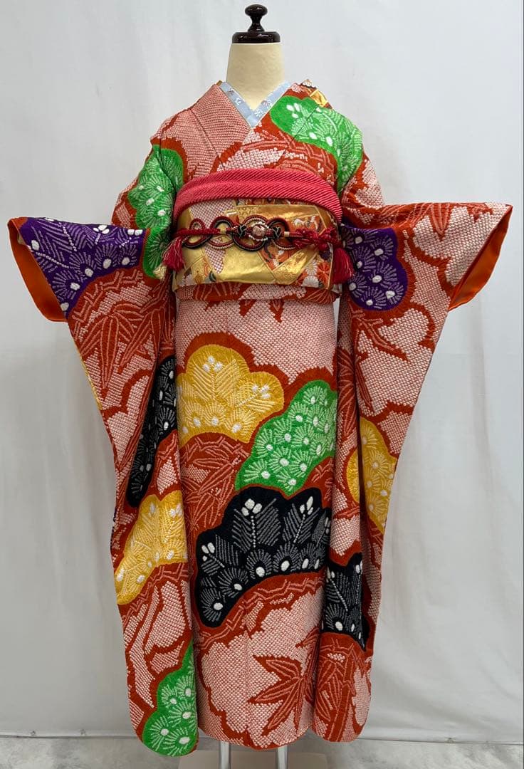 総絞り　振り袖　フルセット　別誂長襦袢付　成人式　豪華　612