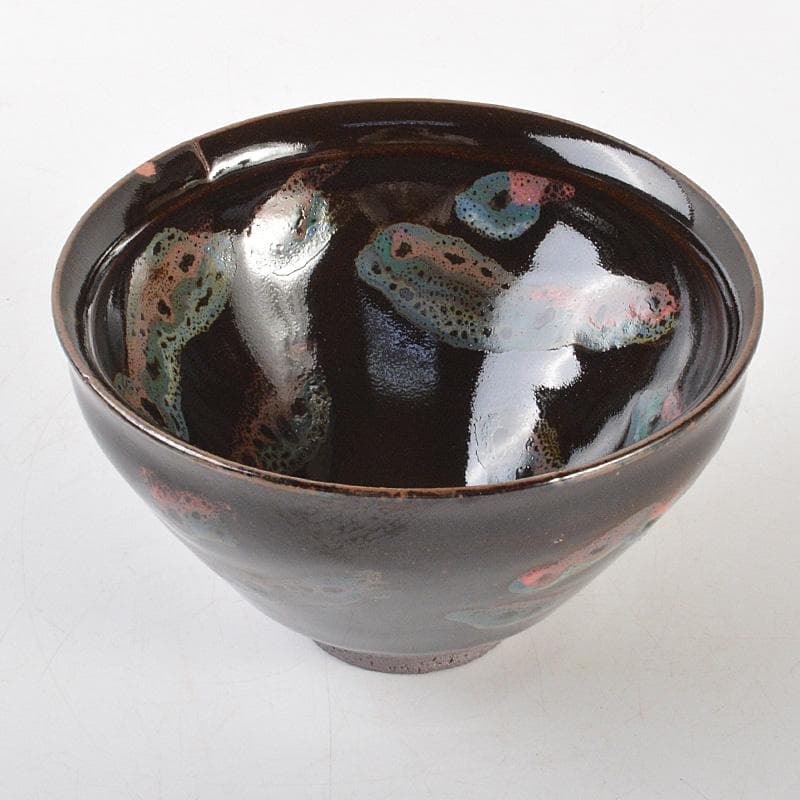 中国　南宋　油滴　曜変天目茶碗　在銘　C　6455