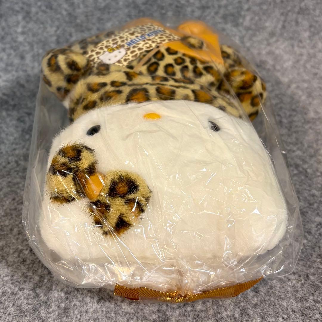 ハローキティ ドール ぬいぐるみ ヒョウ柄 毛皮コート