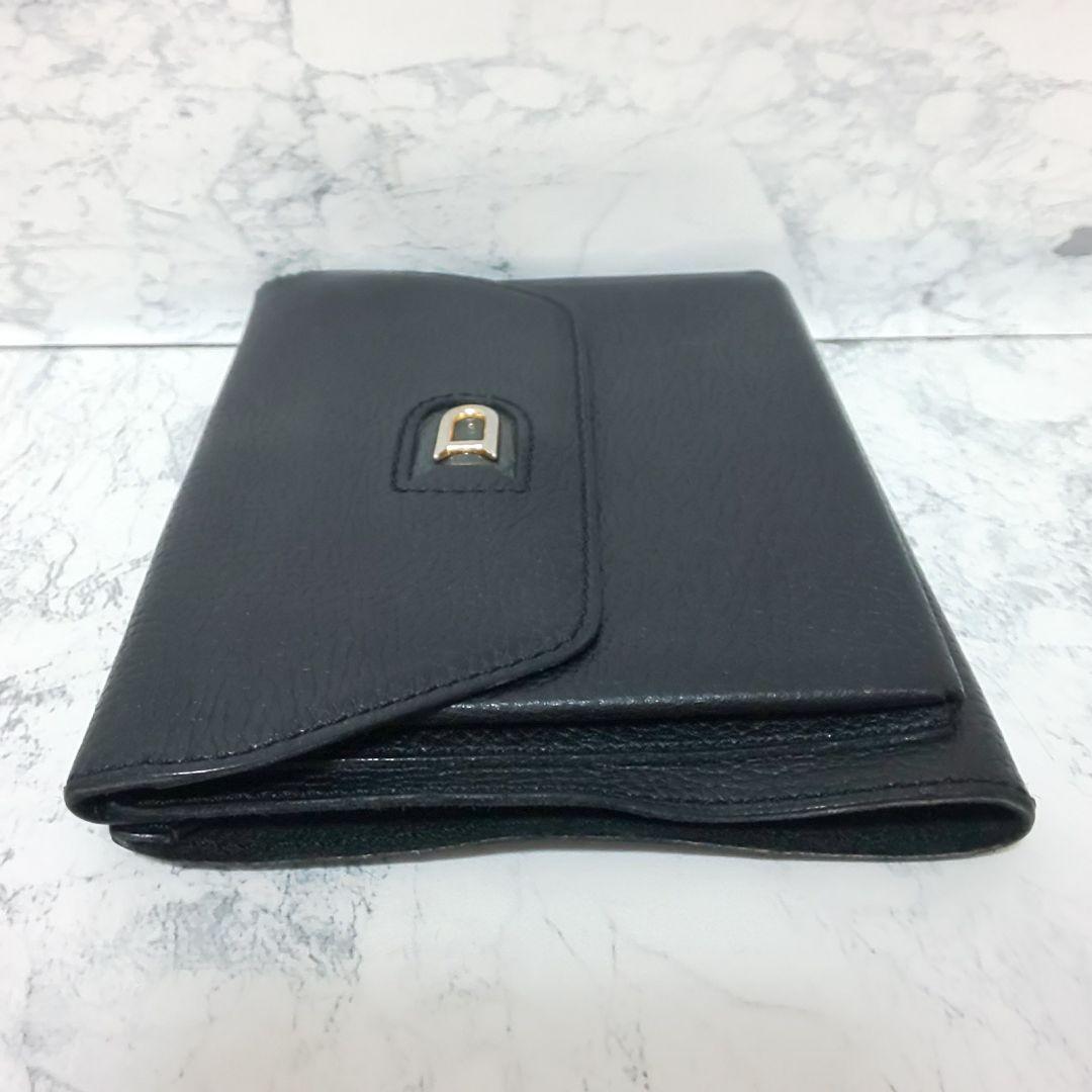 【極美品/希少】DELVAUX Dロゴ コンパクトウォレット シュリンクレザー