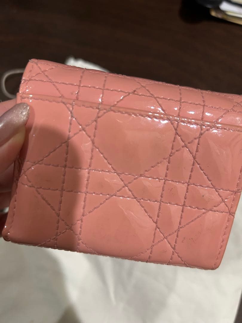 Dior ピンク 三つ折り財布