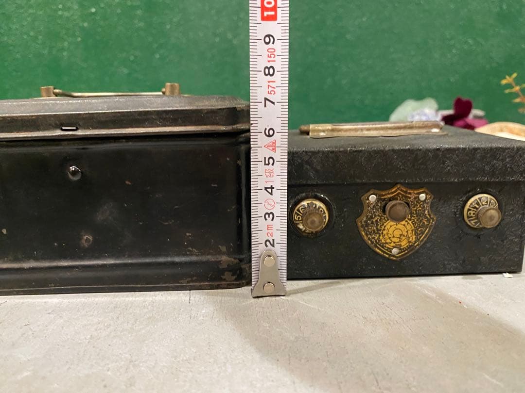 年代物 手提げ金庫 セット アンティーク ビンテージ 昭和レトロ 当時物 希少