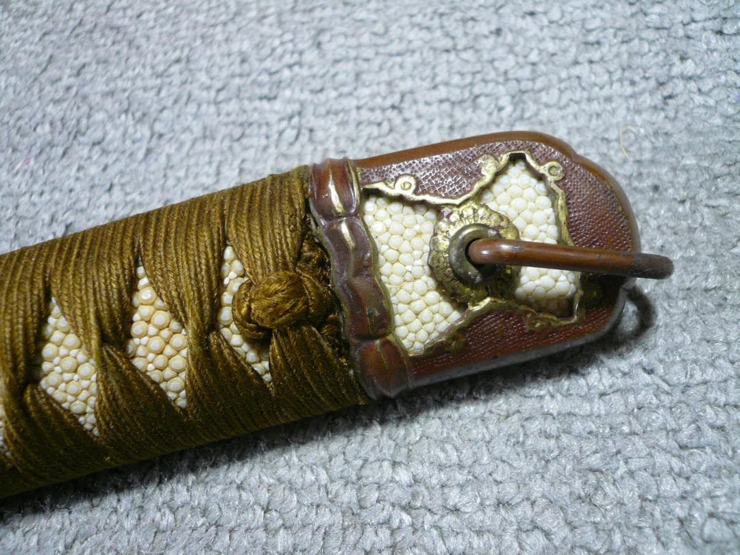 軍刀 柄 旧日本軍 刀装具 日本刀 士官 鮫皮 将校 儀礼刀 指揮刀 時代物