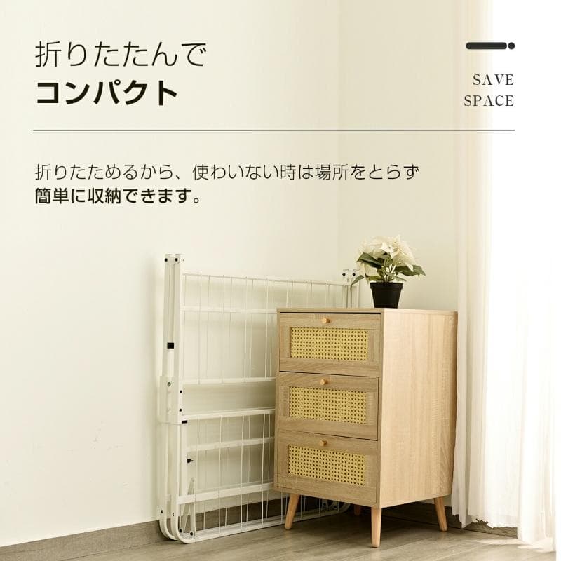 赤字価格！パイプベッド 折りたたみベッド シングル 組立簡単 （S）BLACK