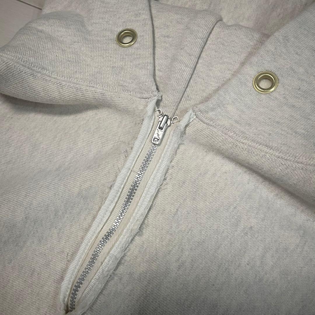 【25ss】A.PRESSE ハーフジップフーディ アイボリー