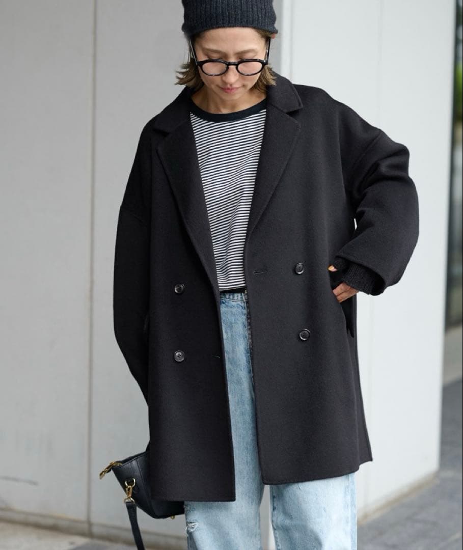 FRAMeWORK　ハミルトンリバーテーラードコート　ブラック　38