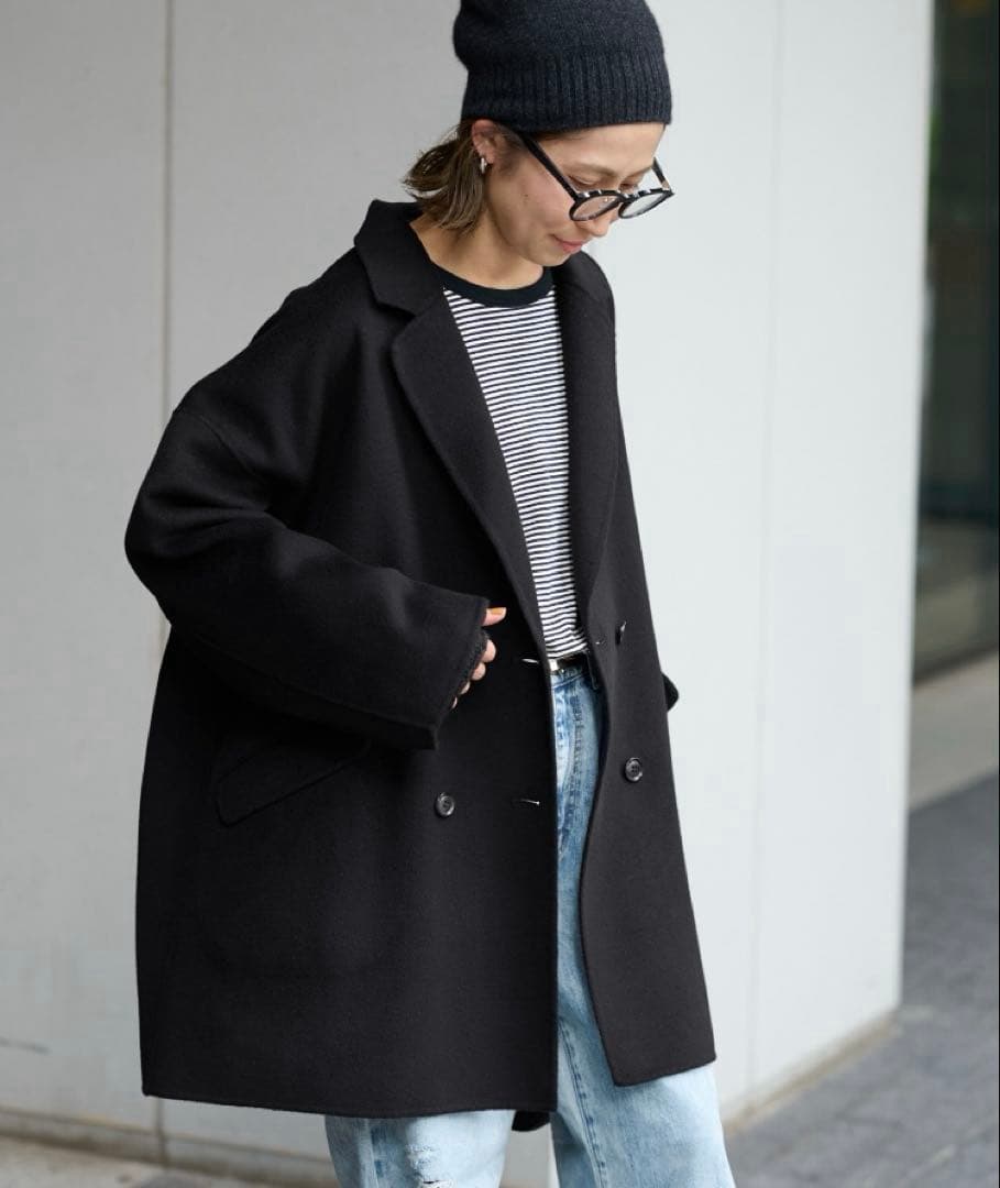 FRAMeWORK　ハミルトンリバーテーラードコート　ブラック　38