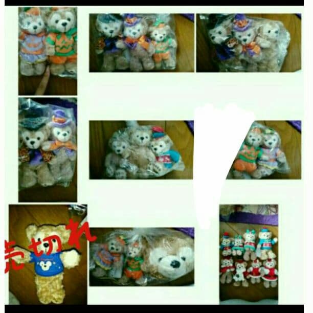 ダッフィー　シェリーメイ　ジェラトーニ　ぬいば　ぬいぐるみ　バッチ　バッジ